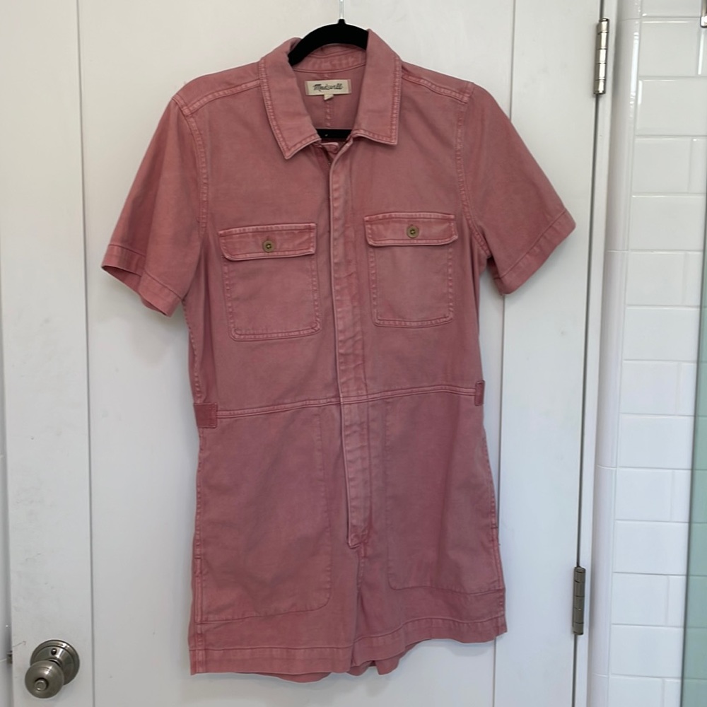 Madewell dusty rose zip up jumper